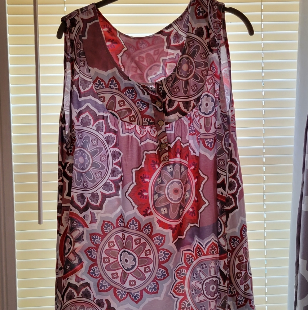 Multi Colored Sleeveless Shirt